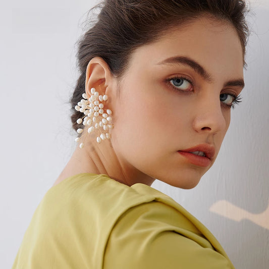 Firework Pearl Adjustable Earring - Rare Visual Jewelry