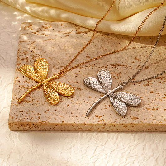 Fun dragonfly shaped pendant necklace - Rare Visual Jewelry