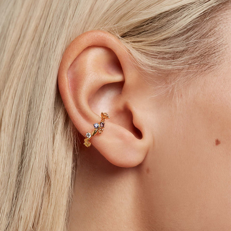 Vine Colored Zircon Stud Earrings