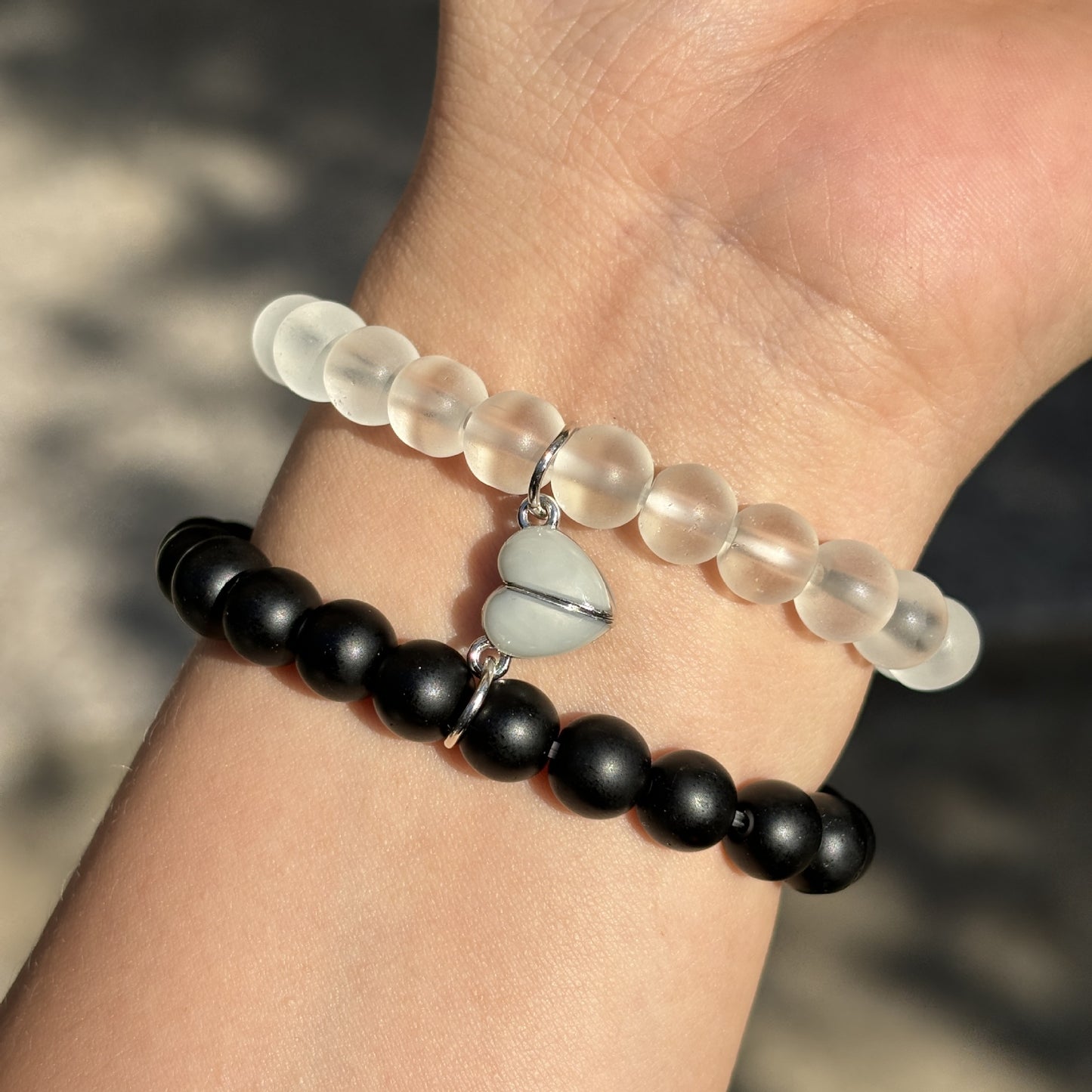Magnetic Heart Bracelet Pair