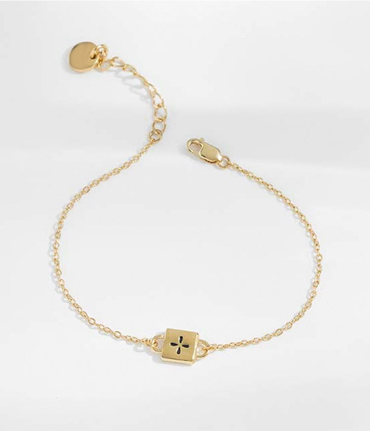 Vintage Four-Leaf Clover Gold Bracelet – Elegant & Lucky | Rare Visual Jewelry - Rare Visual Jewelry