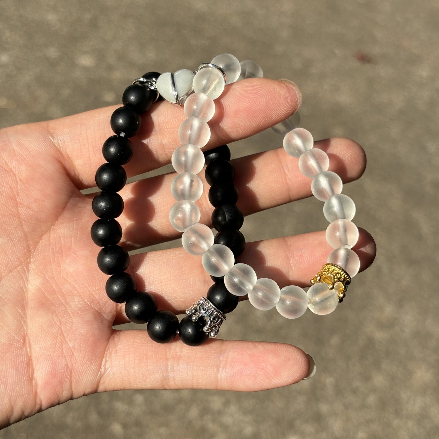 Magnetic Heart Bracelet Pair