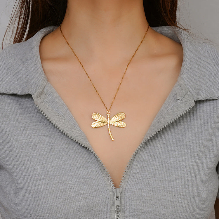 Fun dragonfly shaped pendant necklace - Rare Visual Jewelry