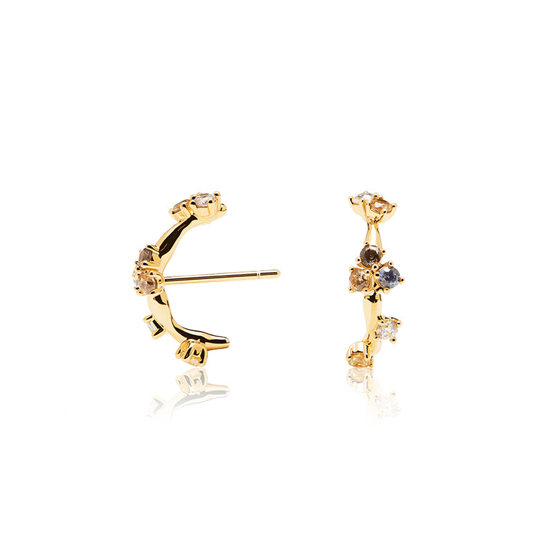 Vine Colored Zircon Stud Earrings