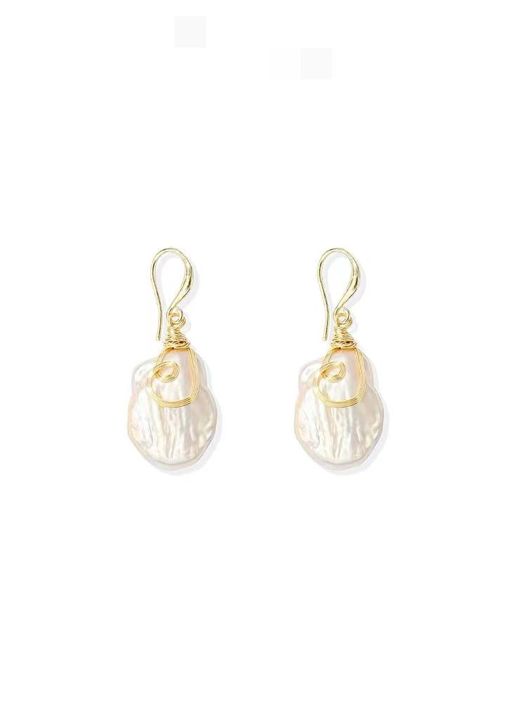 Baroque Natural Pearl Earrings