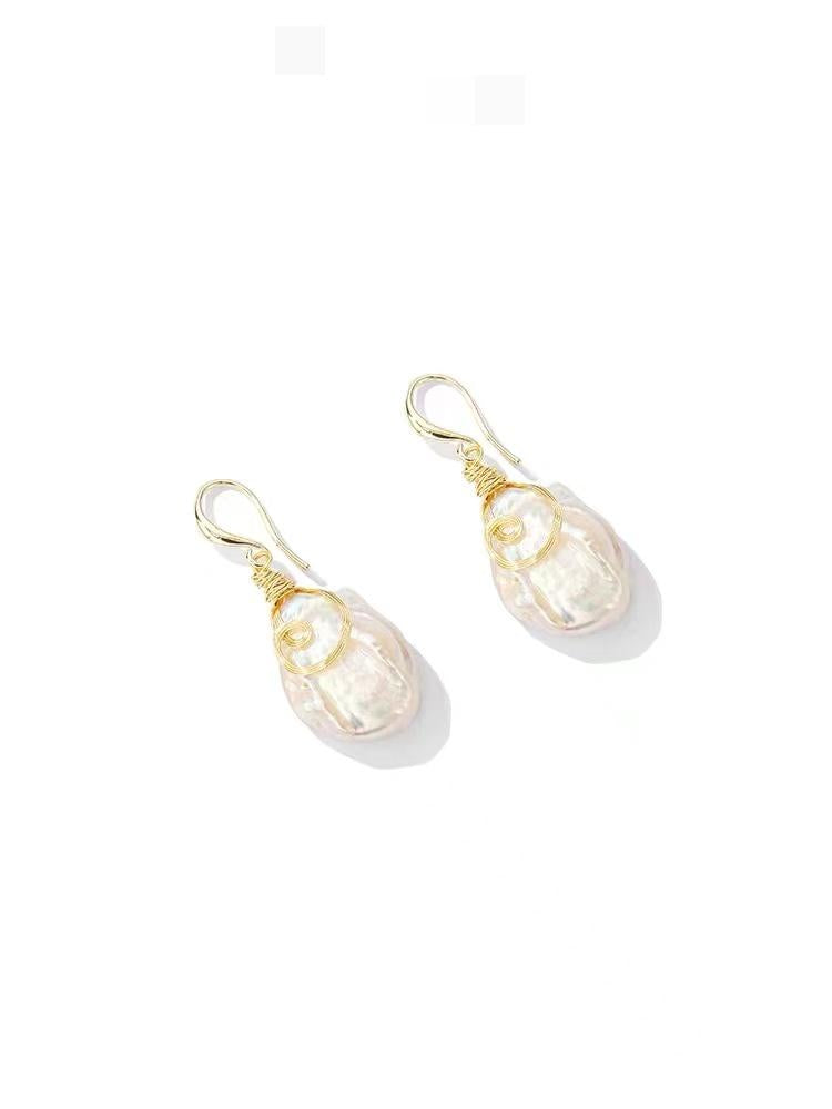 Baroque Natural Pearl Earrings