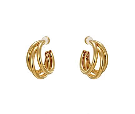 Simple metal Circle Earrings