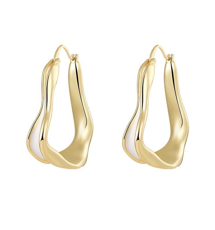 Vintage Flowing Metal Earrings