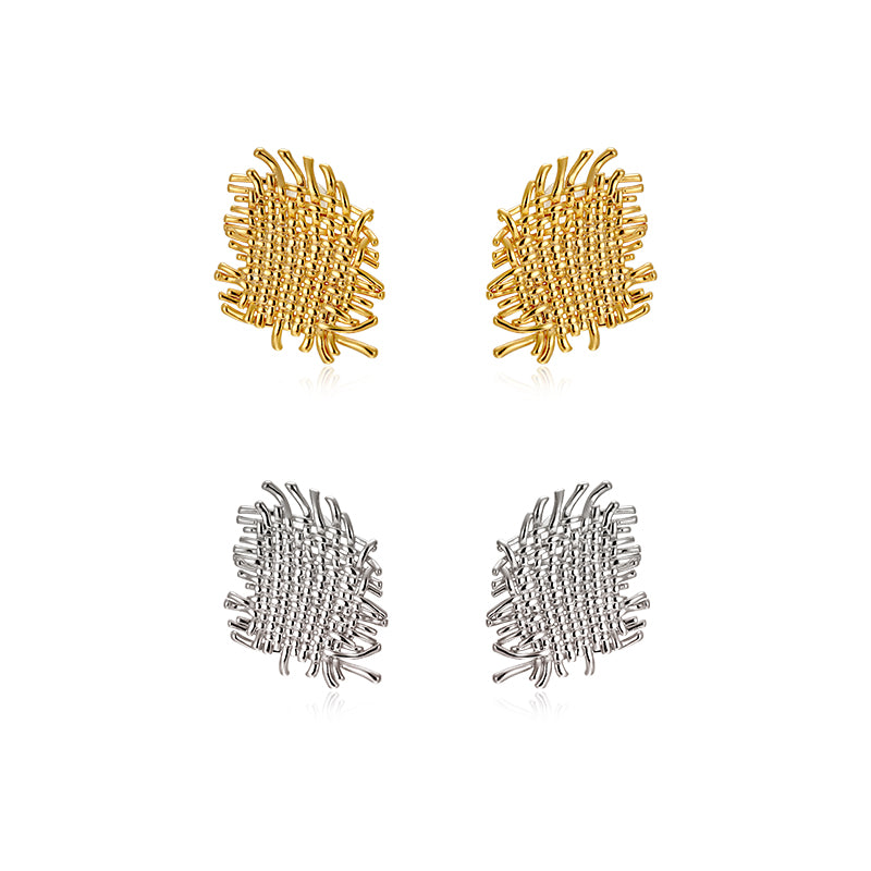 High Fashion Metal Woven Earrings