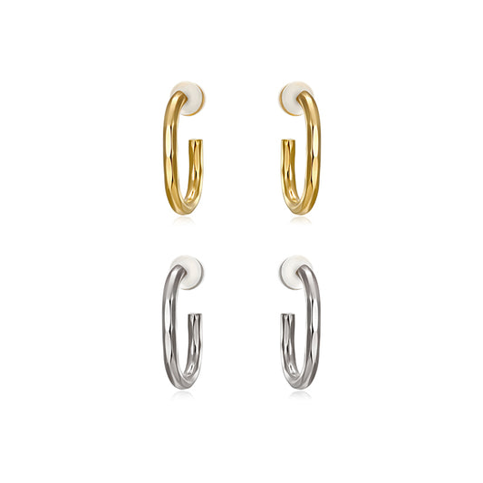 Extremely Simple And Versatile Metal Earrings