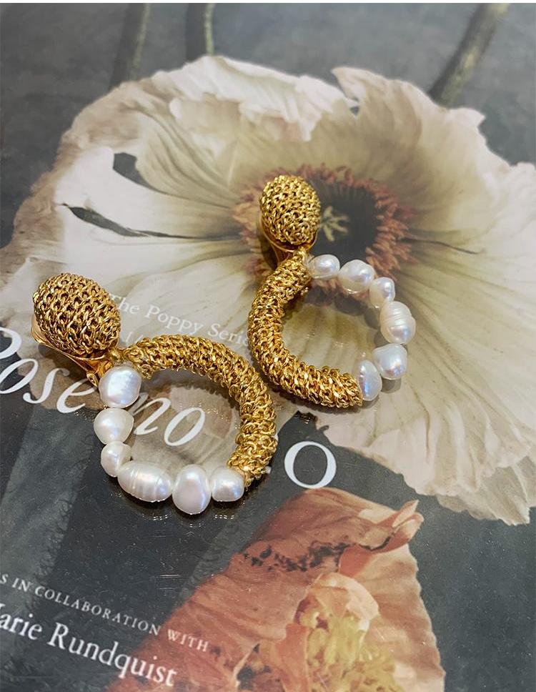 Vintage High-grade Chain Pearl Earrings