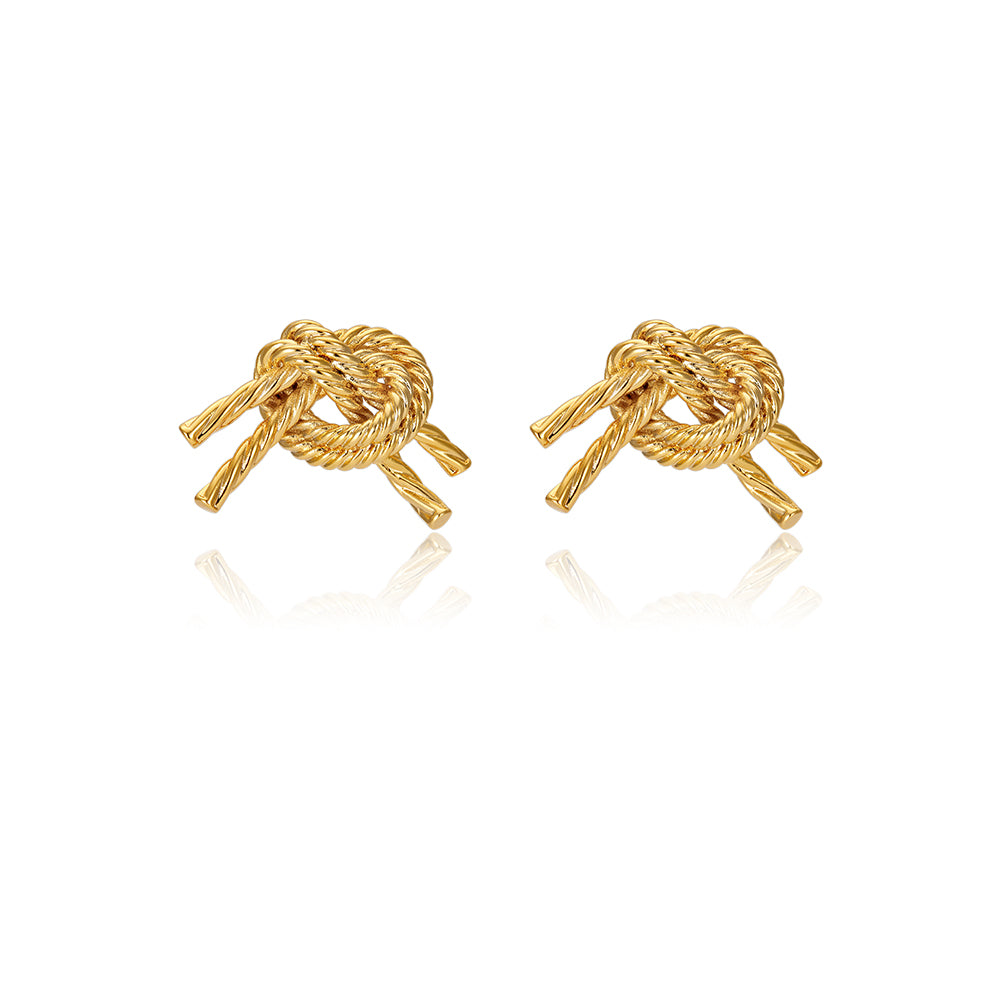 Retro Personalized Metal Knot Earrings