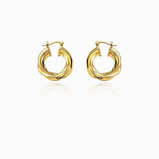 Minimalism Twisted Rope Hoop Earrings - Rare Visual Jewelry