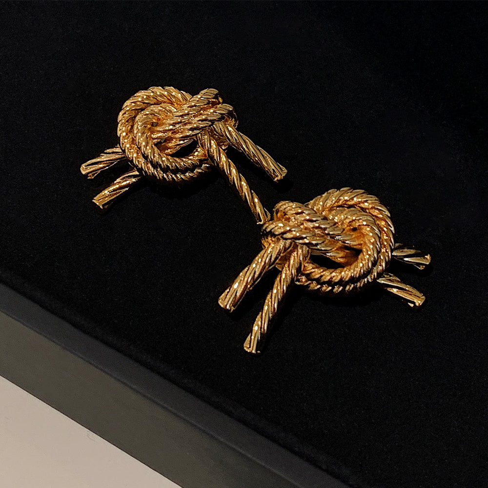 Retro Personalized Metal Knot Earrings