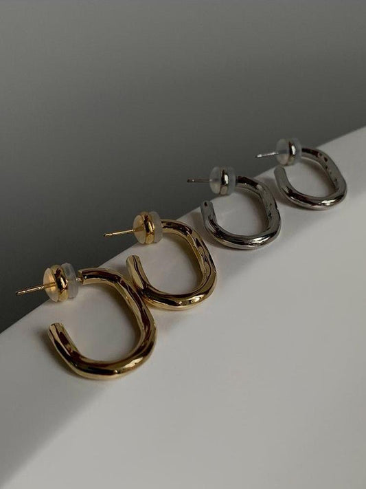 Extremely Simple And Versatile Metal Earrings - Rare Visual Jewelry
