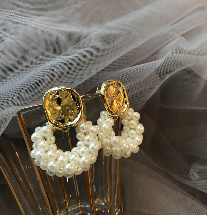 Vintage Inspired Statement Pearl Earrings - Rare Visual - Rare Visual Jewelry