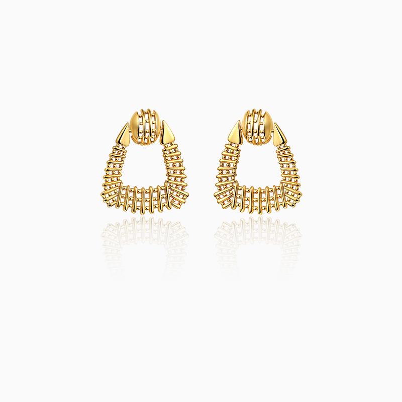 High Fashion Metal Woven Geometric Earrings