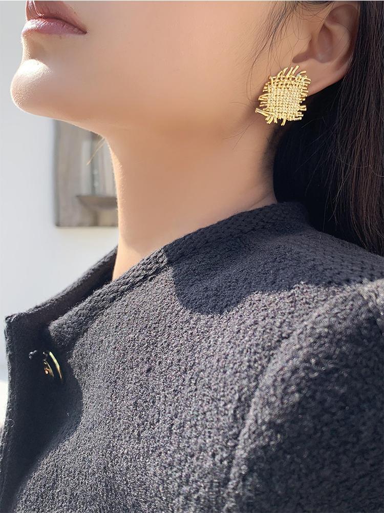 High Fashion Metal Woven Earrings