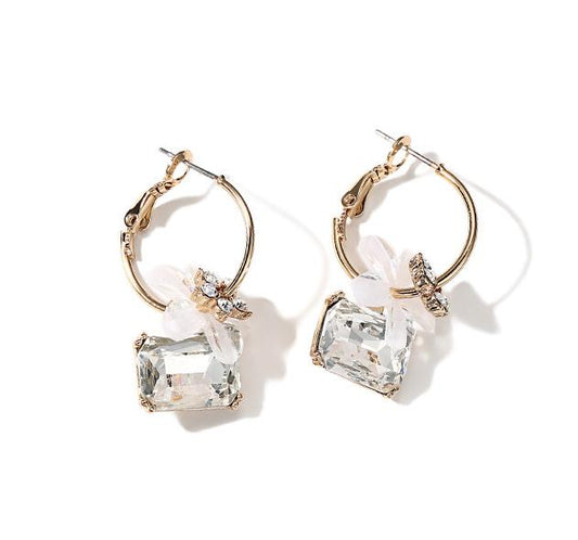 Pretty Flower Drop Earrings - Rare Visual Jewelry