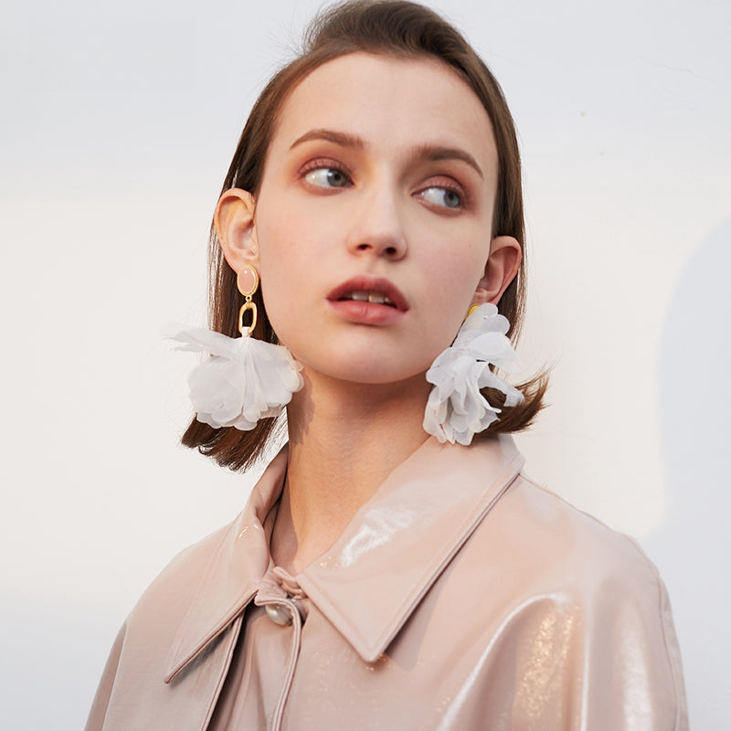 Light Temperament And Smart Petal Earrings - Rare Visual Jewelry
