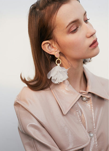 Light Temperament And Smart Petal Earrings - Rare Visual Jewelry