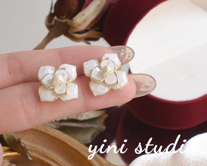 French Chic Elegant Phoenix Blossom Silver Earrings - Rare Visual - Rare Visual Jewelry