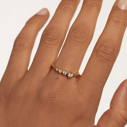 Light-Luxe Pavé Zircon Ring - Rare Visual Jewelry