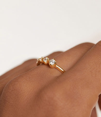 Light-Luxe Pavé Zircon Ring - Rare Visual Jewelry