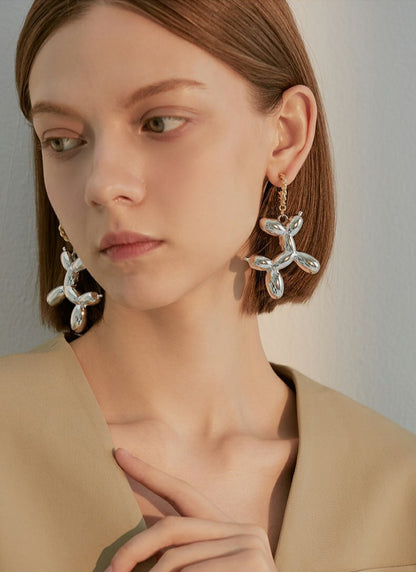 Balloon Puppy Dangle Earrings - Rare Visual Jewelry