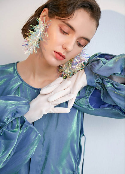 Personalized circle sequined earrings - Rare Visual Jewelry