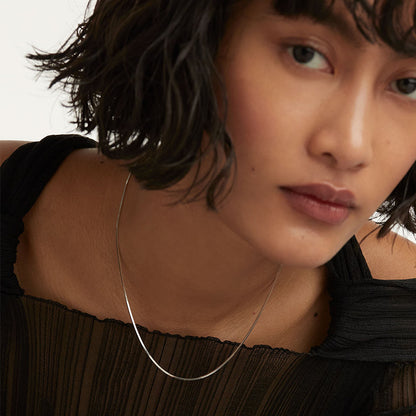 Minimal Light Luxury Square Snake Bone Chain - Rare Visual Jewelry