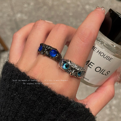 Vintage Owl Adjustable Ring - Rare Visual Jewelry