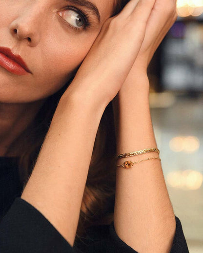 Vintage Four-Leaf Clover Gold Bracelet – Elegant & Lucky | Rare Visual Jewelry - Rare Visual Jewelry