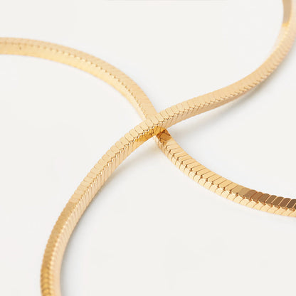 Minimal Light Luxury Square Snake Bone Chain - Rare Visual Jewelry