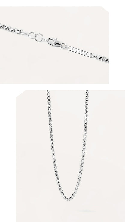 Premium Sense Minimalist Sterling Silver Octagonal Box Clavicle Chain - Rare Visual Jewelry