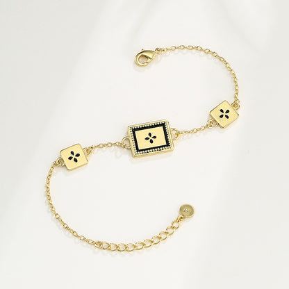 Vintage Four-Leaf Clover Gold Bracelet – Elegant & Lucky | Rare Visual Jewelry - Rare Visual Jewelry