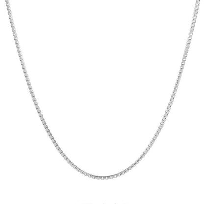 Premium Sense Minimalist Sterling Silver Octagonal Box Clavicle Chain - Rare Visual Jewelry