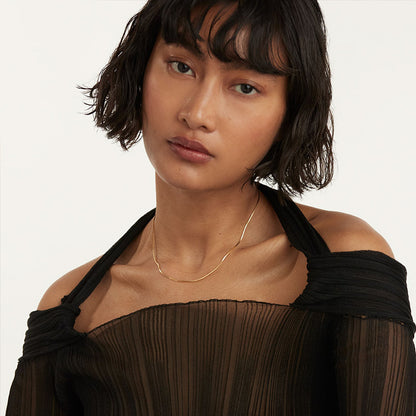 Minimal Light Luxury Square Snake Bone Chain - Rare Visual Jewelry