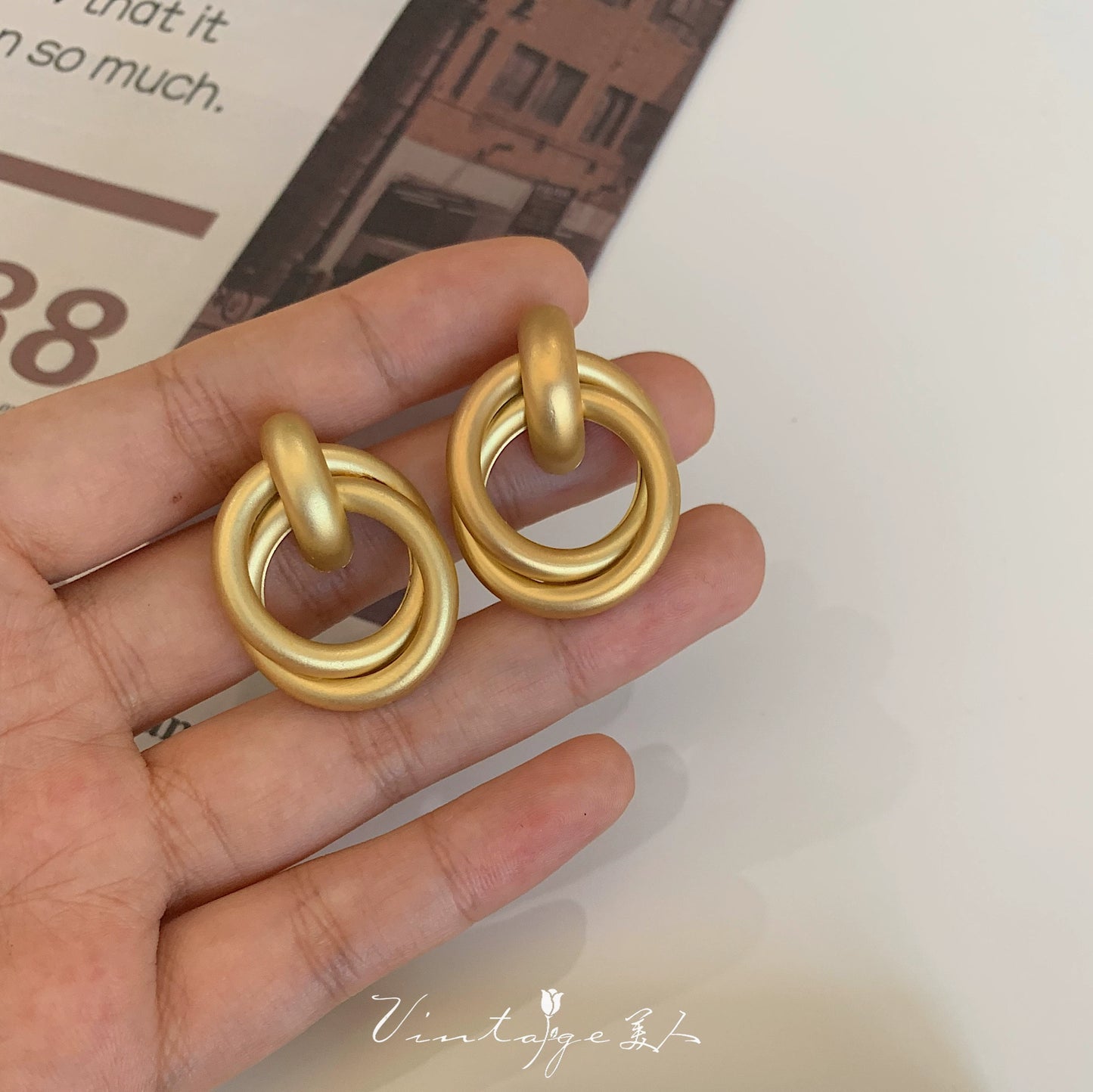 Elegant Metal Geometric Ear Clips