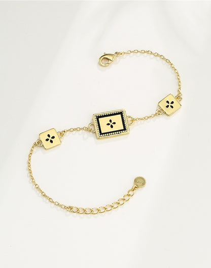 Vintage Four-Leaf Clover Gold Bracelet – Elegant & Lucky | Rare Visual Jewelry - Rare Visual Jewelry