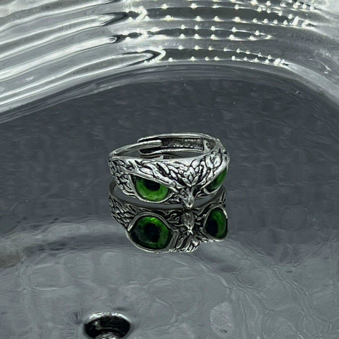 Trendy Retro Owl Open Ring