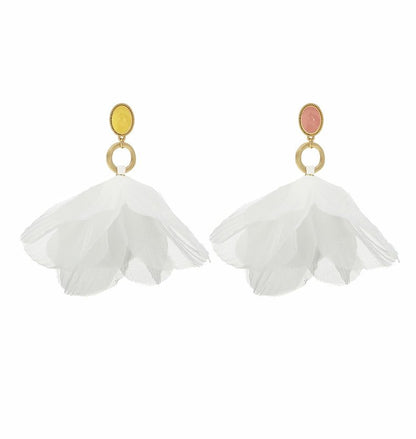 Light Temperament And Smart Petal Earrings - Rare Visual Jewelry