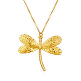 Dragonfly pendant necklace gold