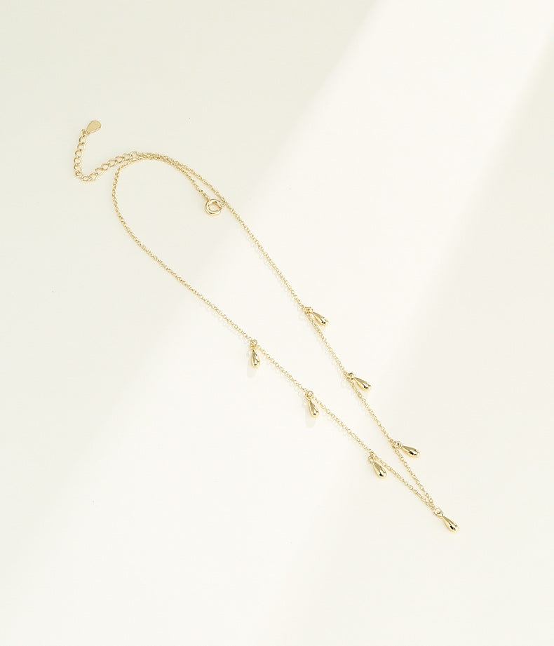 French Retro Water Drop Collarbone Necklace