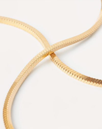 Minimal Light Luxury Square Snake Bone Chain - Rare Visual Jewelry