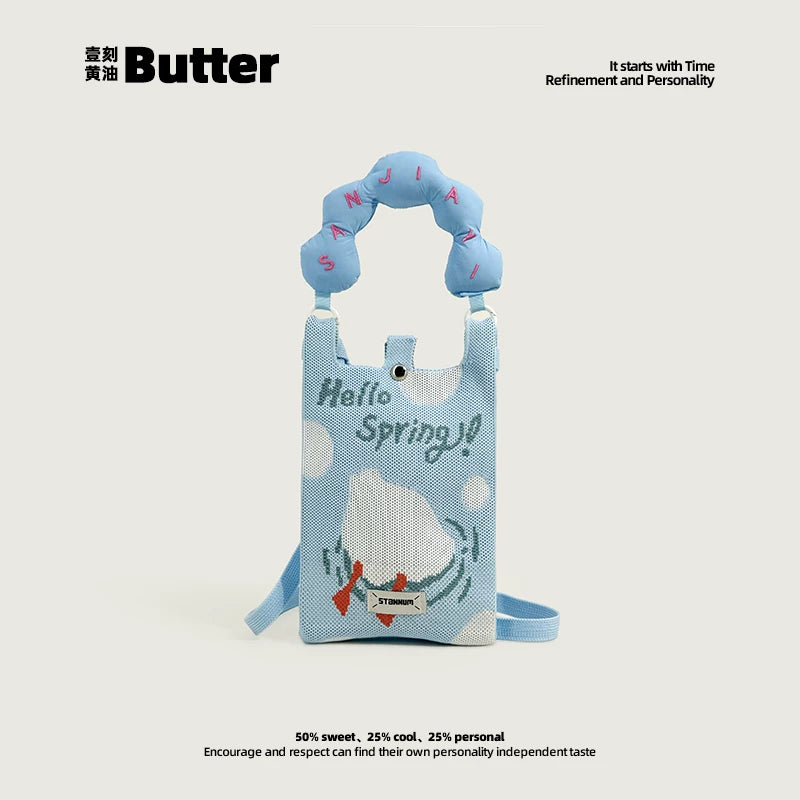 Cute Knit Mini Crossbody Phone Bag