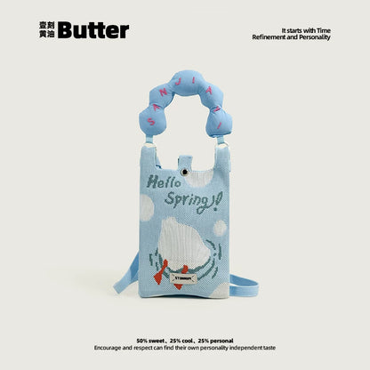 Cute Knit Mini Crossbody Phone Bag