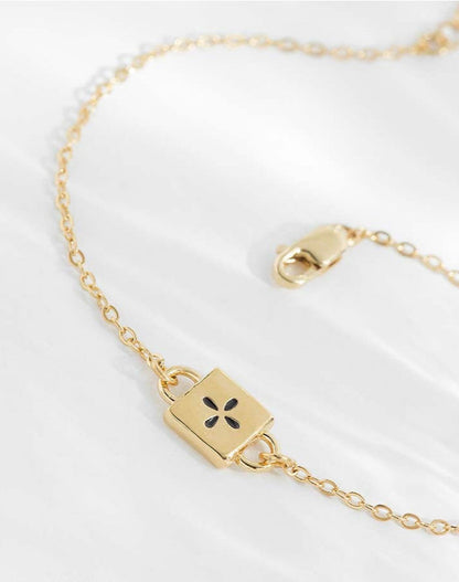 Vintage Four-Leaf Clover Gold Bracelet – Elegant & Lucky | Rare Visual Jewelry - Rare Visual Jewelry