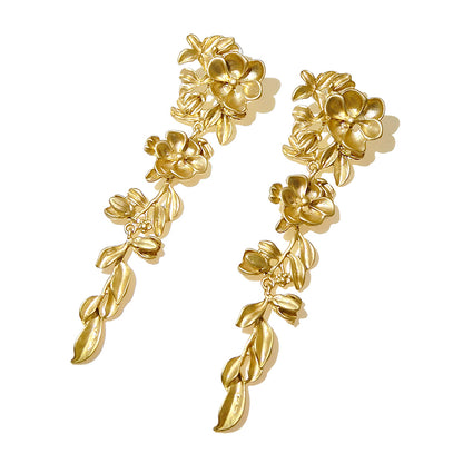 Light Luxury Long Flower Fringed Earrings - Rare Visual Jewelry