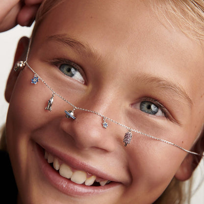 Saturn Rocket Spaceship Pendant Necklace - Rare Visual Jewelry